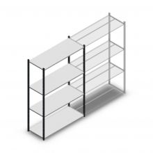 Legbordstelling Medium Duty 2000x1300x500mm (hxbxd) 4 niveaus antraciet beginsectie