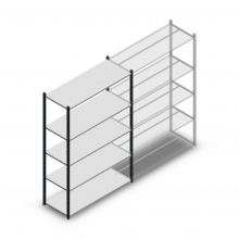 Legbordstelling Medium Duty 2000x1300x500mm (hxbxd) 5 niveaus antraciet beginsectie