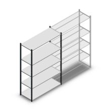 Legbordstelling Medium Duty 2000x1300x500mm (hxbxd) 5 niveaus antraciet beginsectie