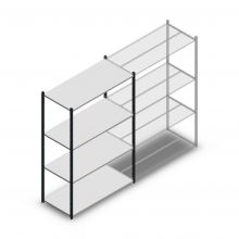 Legbordstelling Medium Duty 2000x1300x600mm (hxbxd) 4 niveaus antraciet beginsectie