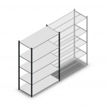 Legbordstelling Medium Duty 2000x1300x600mm (hxbxd) 5 niveaus antraciet beginsectie