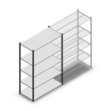 Legbordstelling Medium Duty 2000x1300x600mm (hxbxd) 5 niveaus antraciet beginsectie