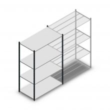 Legbordstelling Medium Duty 2000x1300x700mm (hxbxd) 4 niveaus antraciet beginsectie