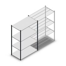 Legbordstelling Medium Duty 2000x1300x700mm (hxbxd) 4 niveaus antraciet beginsectie