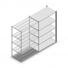 Legbordstelling Medium Duty 2000x1300x700mm (hxbxd) 5 niveaus antraciet aanbouwsectie