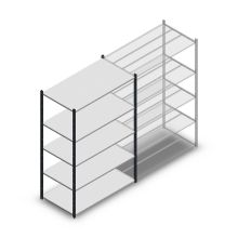 Legbordstelling Medium Duty 2000x1300x700mm (hxbxd) 5 niveaus antraciet beginsectie