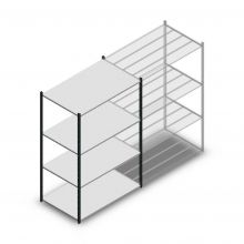 Legbordstelling Medium Duty 2000x1300x800mm (hxbxd) 4 niveaus antraciet beginsectie