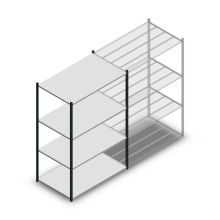 Legbordstelling Medium Duty 2000x1300x800mm (hxbxd) 4 niveaus antraciet beginsectie