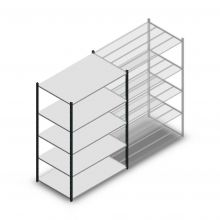 Legbordstelling Medium Duty 2000x1300x800mm (hxbxd) 5 niveaus antraciet beginsectie