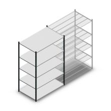 Legbordstelling Medium Duty 2000x1300x800mm (hxbxd) 5 niveaus antraciet beginsectie