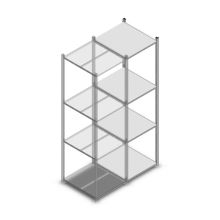 Legbordstelling Light Duty 2000x550x600mm (hxbxd) 4 niveaus aanbouwsectie