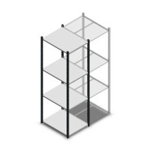 Legbordstelling Medium Duty 2000x550x700mm (hxbxd) 4 niveaus antraciet beginsectie