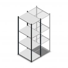 Legbordstelling Medium Duty 2000x550x800mm (hxbxd) 4 niveaus antraciet beginsectie