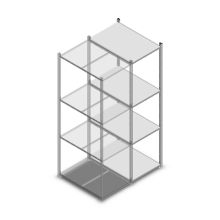 Legbordstelling Light Duty 2000x550x800mm (hxbxd) 4 niveaus aanbouwsectie