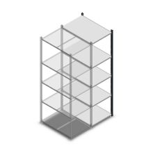 Legbordstelling Medium Duty 2000x550x800mm (hxbxd) 5 niveaus antraciet aanbouwsectie