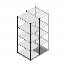 Legbordstelling Medium Duty 2000x550x800mm (hxbxd) 5 niveaus antraciet beginsectie