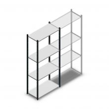 Legbordstelling Medium Duty 2000x850x400mm (hxbxd) 4 niveaus antraciet beginsectie