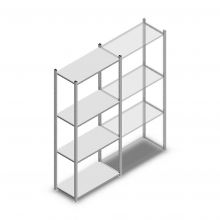 Legbordstelling Light Duty 2000x850x400mm (hxbxd) 4 niveaus beginsectie