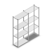 Legbordstelling Light Duty 2000x850x400mm (hxbxd) 4 niveaus beginsectie