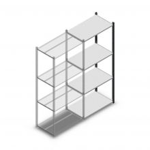 Legbordstelling Medium Duty 2000x850x500mm (hxbxd) 4 niveaus antraciet aanbouwsectie