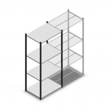 Legbordstelling Medium Duty 2000x850x600mm (hxbxd) 4 niveaus antraciet beginsectie