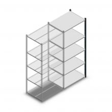 Legbordstelling Medium Duty 2000x850x600mm (hxbxd) 5 niveaus antraciet aanbouwsectie