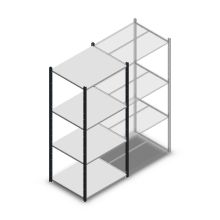 Legbordstelling Medium Duty 2000x850x700mm (hxbxd) 4 niveaus antraciet beginsectie