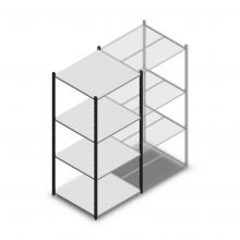 Legbordstelling Medium Duty 2000x850x800mm (hxbxd) 4 niveaus antraciet beginsectie