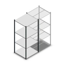 Legbordstelling Medium Duty 2000x850x800mm (hxbxd) 4 niveaus antraciet beginsectie