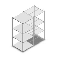 Legbordstelling Light Duty 2000x850x800mm (hxbxd) 4 niveaus beginsectie