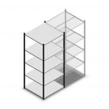 Legbordstelling Medium Duty 2000x850x800mm (hxbxd) 5 niveaus antraciet beginsectie