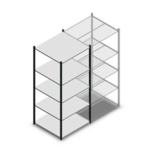 Legbordstelling Medium Duty 2000x850x800mm (hxbxd) 5 niveaus antraciet beginsectie