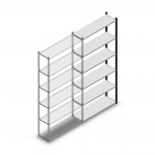 Legbordstelling Medium Duty 2000x1000x300mm (hxbxd) 6 niveaus antraciet aanbouwsectie