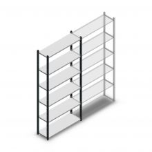 Legbordstelling Medium Duty 2000x1000x300mm (hxbxd) 6 niveaus antraciet beginsectie