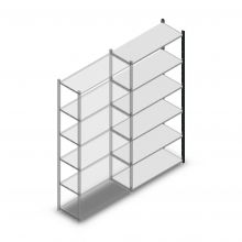 Legbordstelling Medium Duty 2000x1000x400mm (hxbxd) 6 niveaus antraciet aanbouwsectie