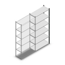 Legbordstelling Medium Duty 2200x1000x400mm (hxbxd) 6 niveaus antraciet aanbouwsectie