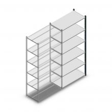 Legbordstelling Medium Duty 2000x1000x500mm (hxbxd) 6 niveaus antraciet aanbouwsectie