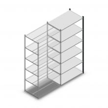 Legbordstelling Medium Duty 2000x1000x600mm (hxbxd) 6 niveaus antraciet aanbouwsectie