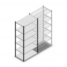 Legbordstelling Medium Duty 2000x1000x600mm (hxbxd) 6 niveaus antraciet beginsectie