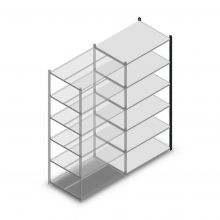 Legbordstelling Medium Duty 2000x1000x700mm (hxbxd) 6 niveaus antraciet aanbouwsectie