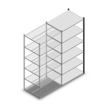 Legbordstelling Medium Duty 2200x1000x700mm (hxbxd) 6 niveaus antraciet aanbouwsectie