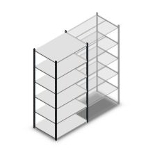 Legbordstelling Medium Duty 2000x1000x700mm (hxbxd) 6 niveaus antraciet beginsectie