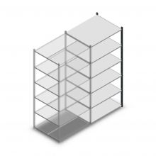 Legbordstelling Medium Duty 2000x1000x800mm (hxbxd) 6 niveaus antraciet aanbouwsectie