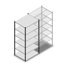 Legbordstelling Medium Duty 2000x1000x800mm (hxbxd) 6 niveaus antraciet beginsectie