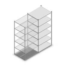 Legbordstelling Medium Duty 2000x1000x800mm (hxbxd) 6 niveaus verzinkt aanbouwsectie