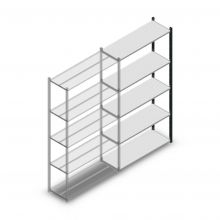 Legbordstelling Medium Duty 2200x1150x400mm (hxbxd) 5 niveaus antraciet aanbouwsectie