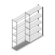 Legbordstelling Medium Duty 2200x1150x400mm (hxbxd) 5 niveaus antraciet aanbouwsectie