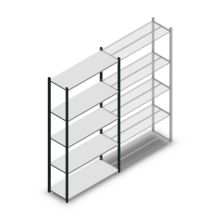 Legbordstelling Medium Duty 2200x1150x400mm (hxbxd) 5 niveaus antraciet beginsectie