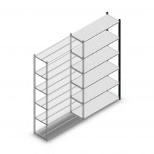 Legbordstelling Medium Duty 2000x1150x400mm (hxbxd) 6 niveaus antraciet aanbouwsectie