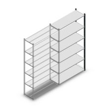 Legbordstelling Medium Duty 2000x1150x400mm (hxbxd) 6 niveaus antraciet aanbouwsectie